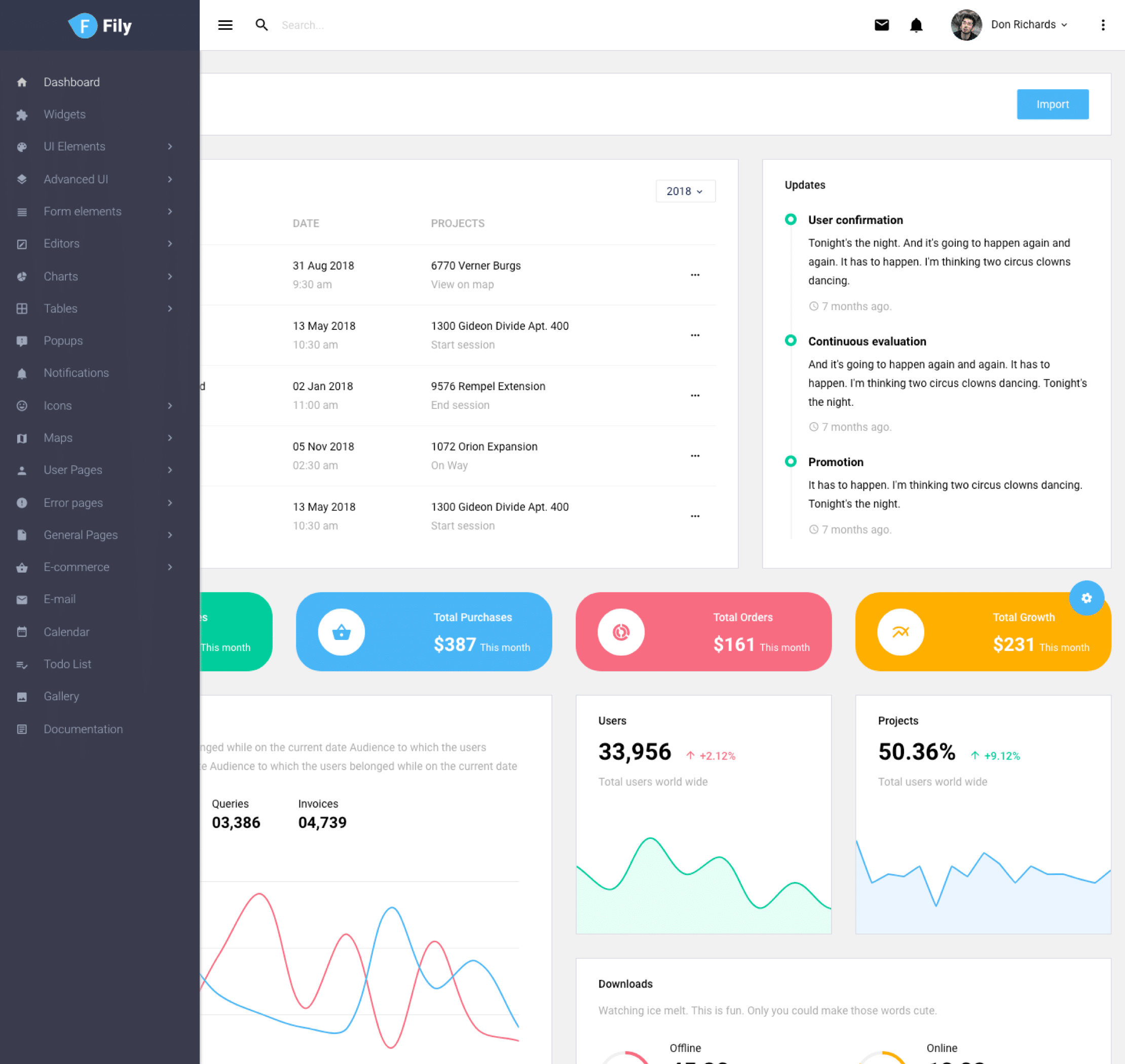 dark sidebar